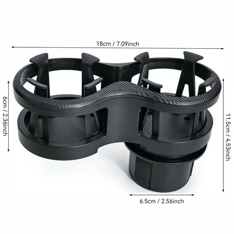Car Cup Holder Expander 2-in-1 Dual Adapter: Adjustable Drink Organizer Auto Interior