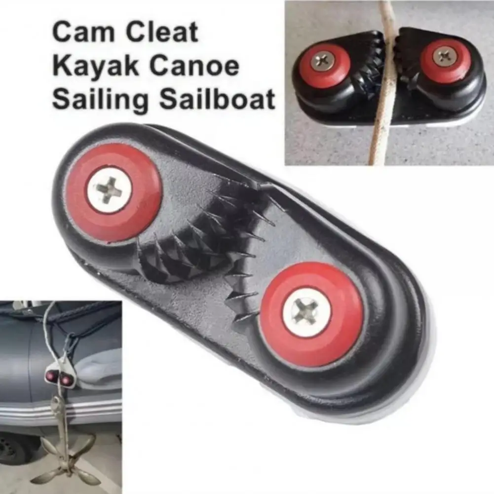 Aluminum Alloy Cam Cleat Metal Cam Cleat Durable Aluminum Alloy Kayak Cam Cleat for Boat Canoe Dinghy 2 Row Cammatic with Fast