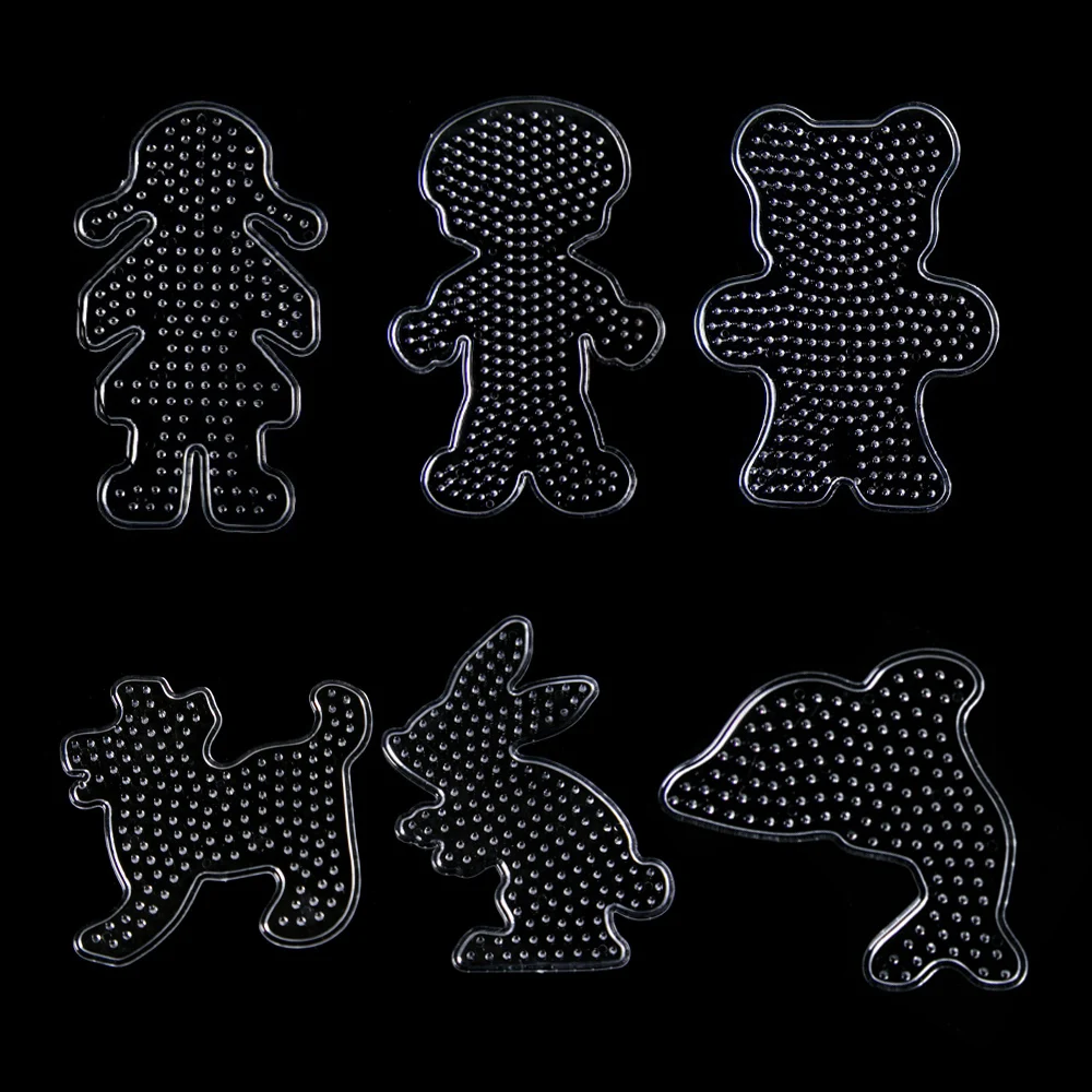 4/6-حزمة 5 مللي متر فيوز حبة Pegboards البلاستيك الشفاف الكي حبة قوالب DIY بها بنفسك الحرف مجوهرات صنع الملحقات