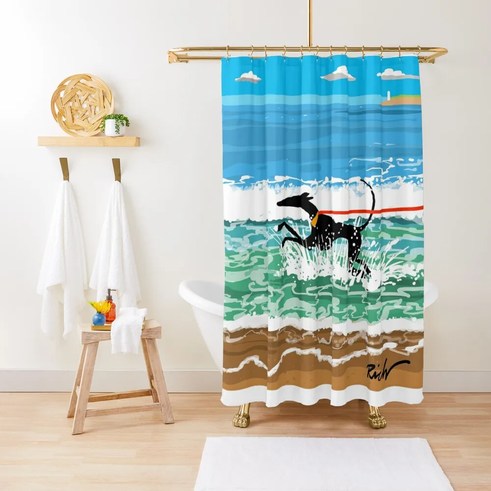 

Running in the Sea Shower Curtain Shower Set Bathroom Accessories Curtain