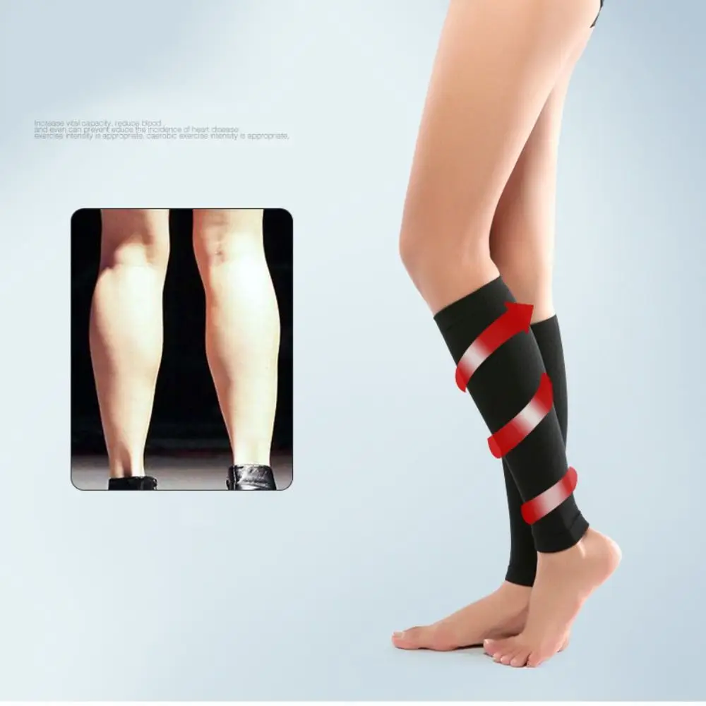 Nylon Elastic Socks Calf Style Thin Compression Calf Sleeve Breathable 1 Pair Calf Style Leg Socks Preventing Varicose Veins