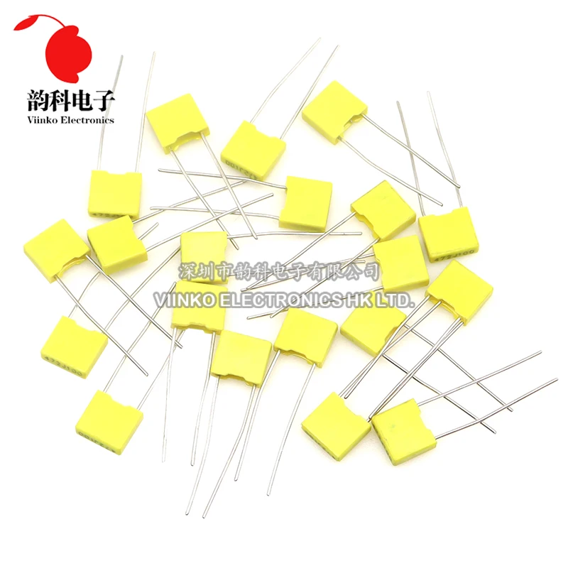 100pcs Polypropylene Safety Plastic Film 100V 1nF ~ 470nF 100nf 220nf 10nf 47nf 22nf 1nf 0.47uf 0.1uf Correction capacitor