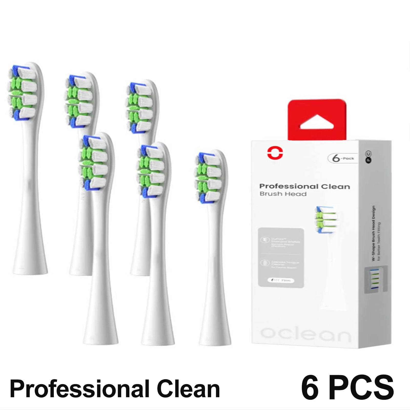 4/6 Stück Original-Ersatzbürstenköpfe für Oclean Flow/X PRO Elite/X Pro/F1/Z1/One/Air2 Sonic Elektrische Zahnbürstenaufsätze