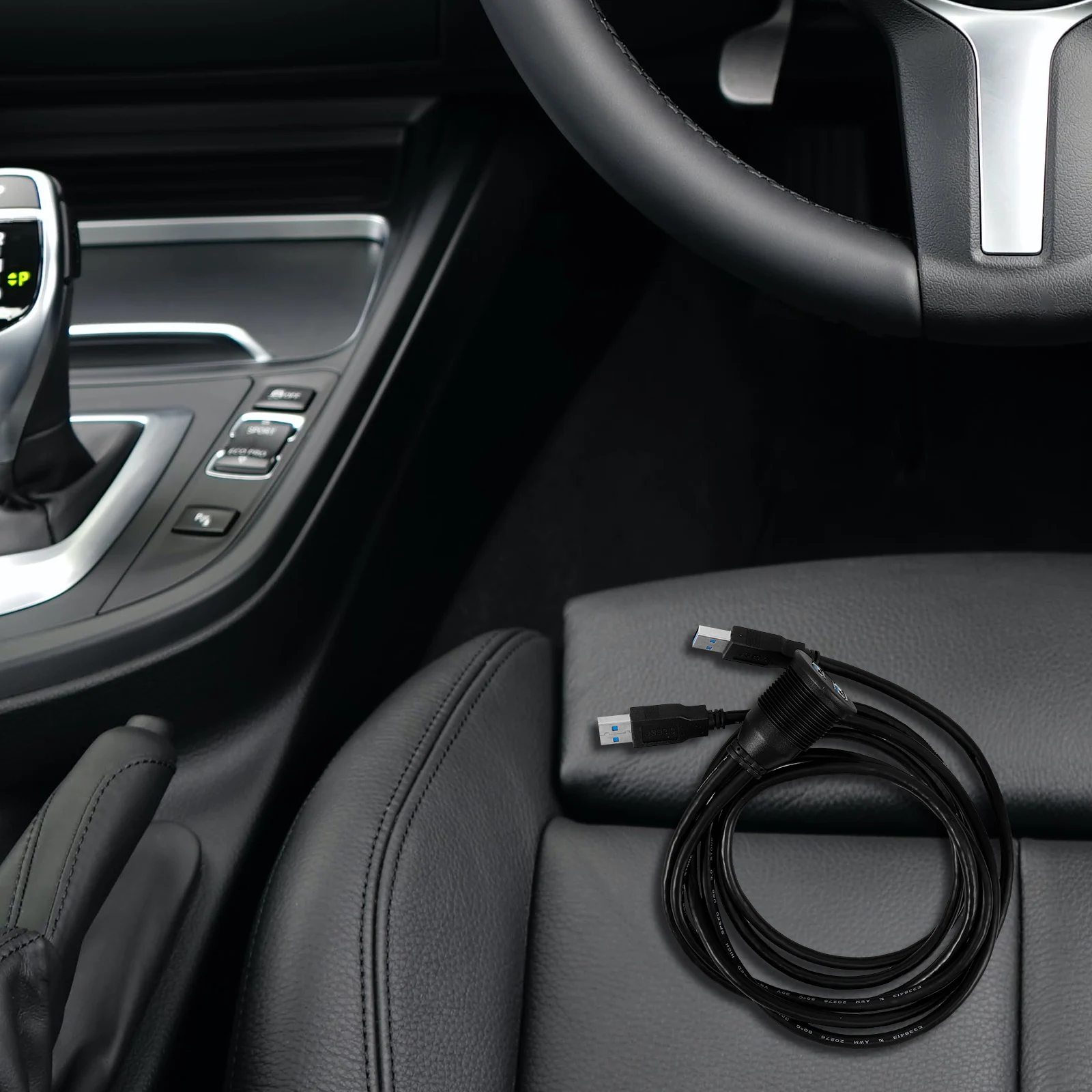 

Dual Usb3.0 Flush Cable High Speed Extension Panel Mount Dash Wire For Car Marine Motorcycle Use Durable Automotive Usb Port