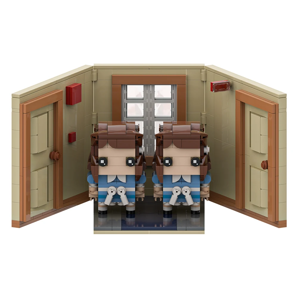 

Gobricks MOC фильм ужасов «Сияющий двойной», фигурка BrickheadZ, строительные блоки, модель ужасов, кукла для девочек, кирпичи, игрушки, подарки для детей