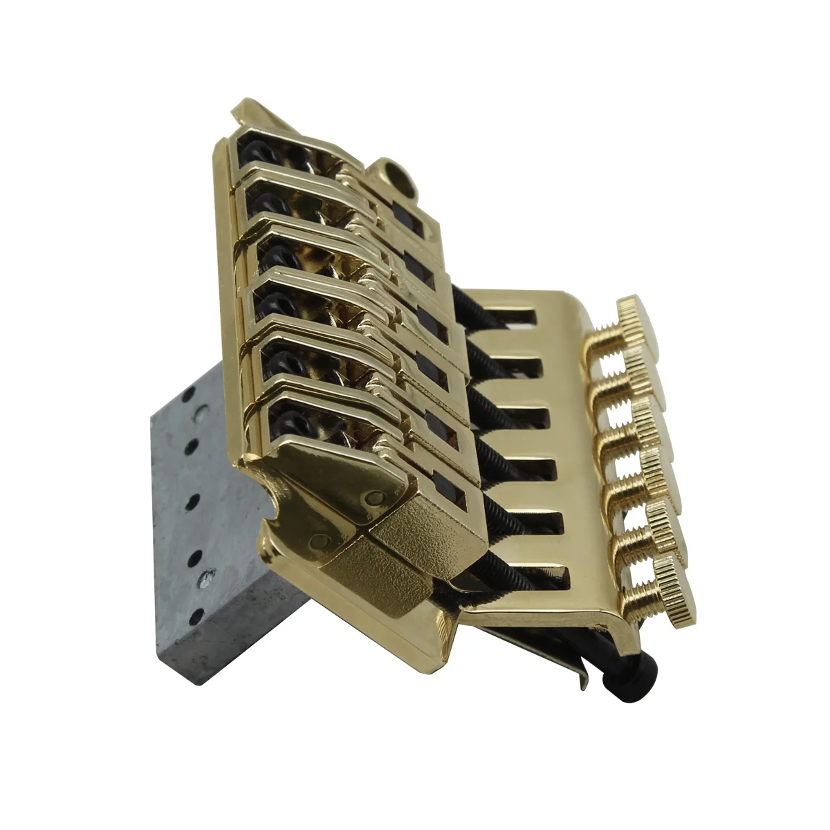 FLEOR Double Locking Guitar Tremolo Bridge System with 42mm Nut for 6-String Electric Guitar Parts, Gold/Black/Chrome Option