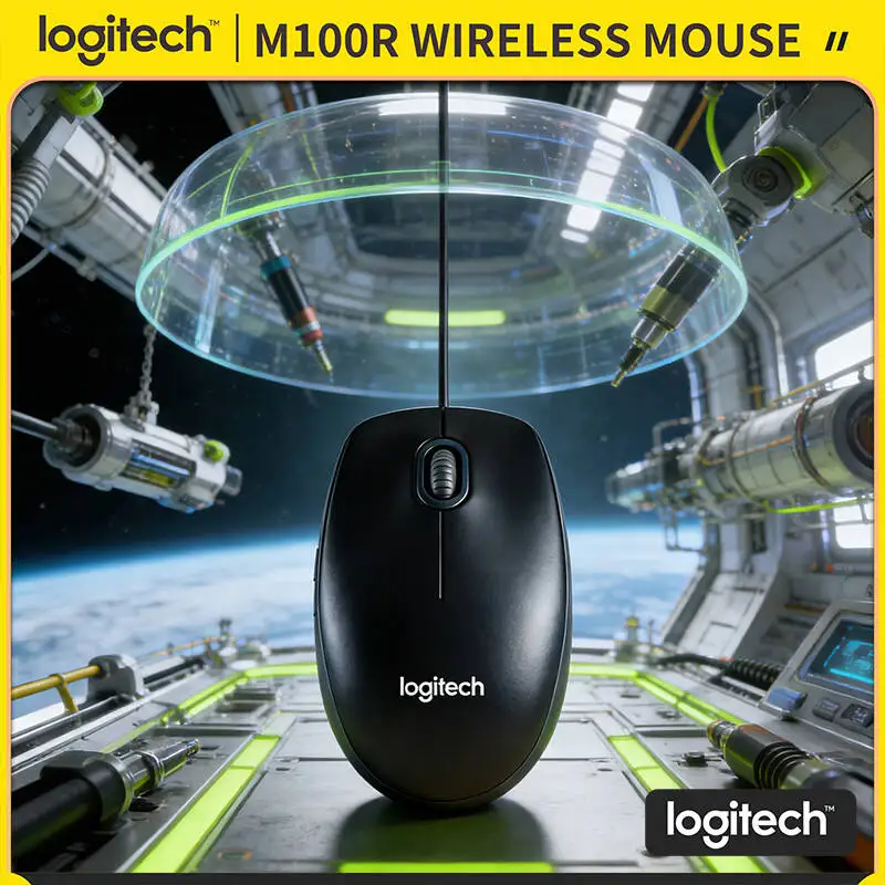 

Logitech M100R Wired Optical USB Mouse 1000DPI Precision Scroll 3-Button Ambidextrous 1.8m Cable Home Office School