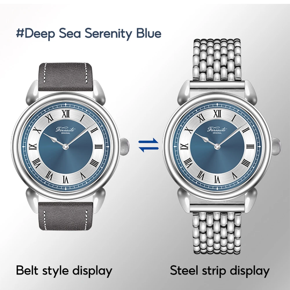 FARASUTE New Luxury Sapphire Stainless Steel Watch ﻿Men Casual 5Bar Waterproof Automatic Mechanical Wristwatches Male Relojes