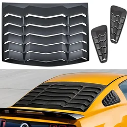 Rear+Side Window Louvers Windshield Sun Shade Cover GT Lambo Style ABS Fits for Ford Mustang 2005 - 2014 (Matte Black)