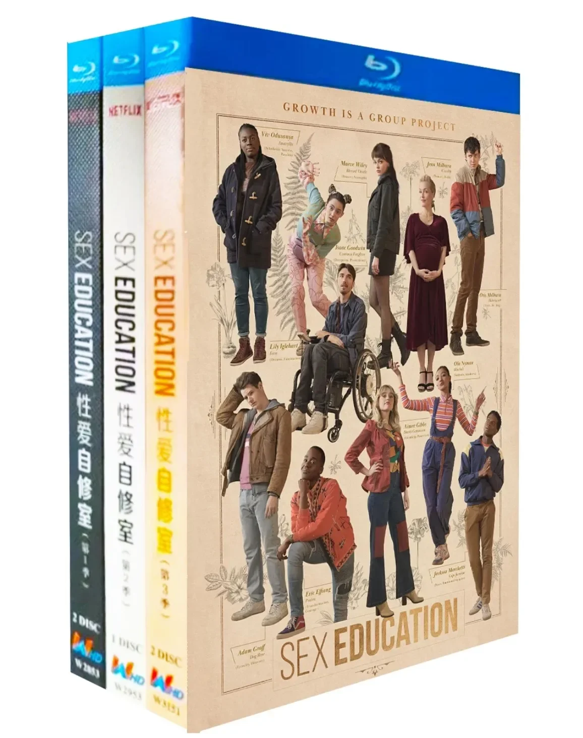 Sex Education Season (1-3) 5Disc 1080P All Region Play Seal Box Blu-ray disc High Definition BD