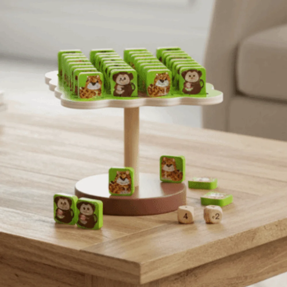 Family Games Animal Balance Tree Board Game Concentration Balancing Monkey Math Thinking Training Balance Puzzle Desktop