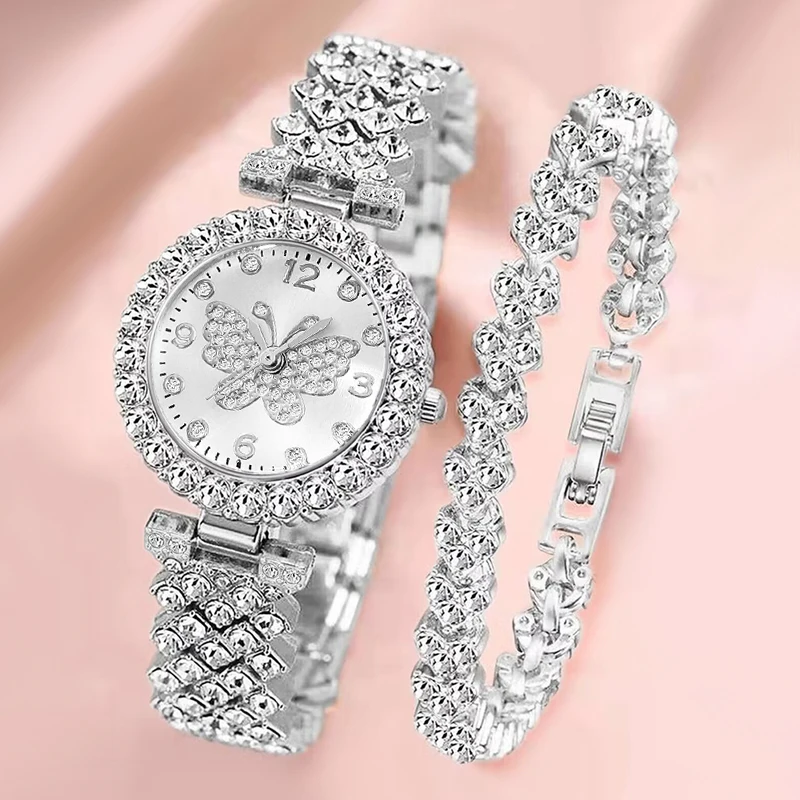 2Pc New Women's Quartz Watch - Gift And Exquisite Combination - Suitable For All Holiday Occasions