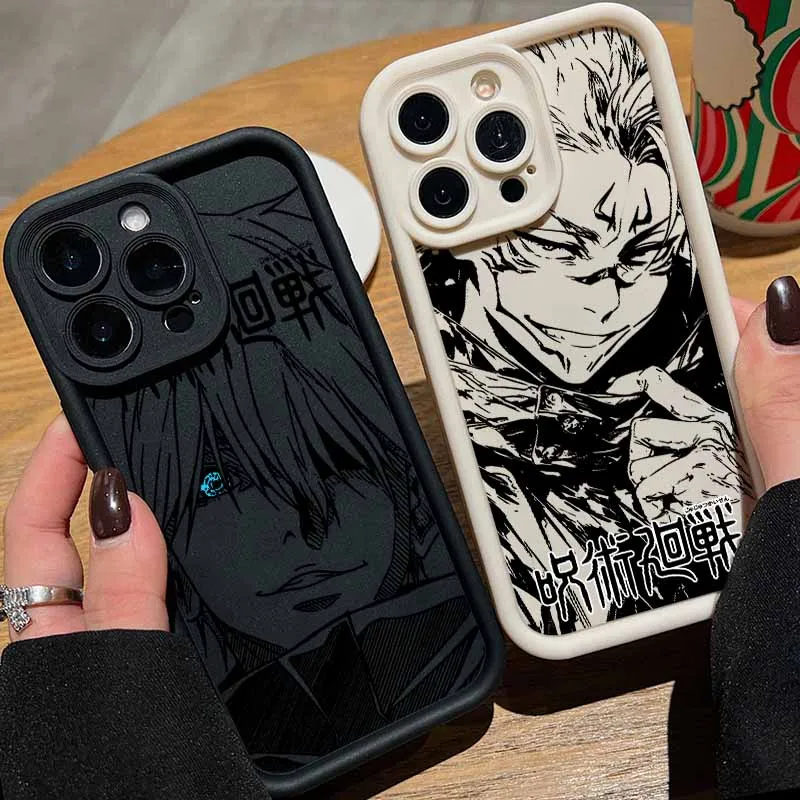 Anime Jujutsu Kaisen para Apple iPhone 17 17Air 16 16E 15 14 13 12 Mini 11 Pro Max Ojo Escalera Funda de teléfono Funda Shell Capa