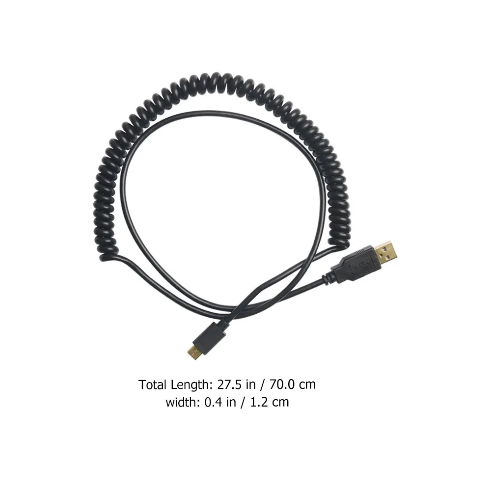 1Pcs High Durability Mechanical Keyboard Cable Coiled Tube Structure Type-C USB Connector Cable for Mechanical Keyboard