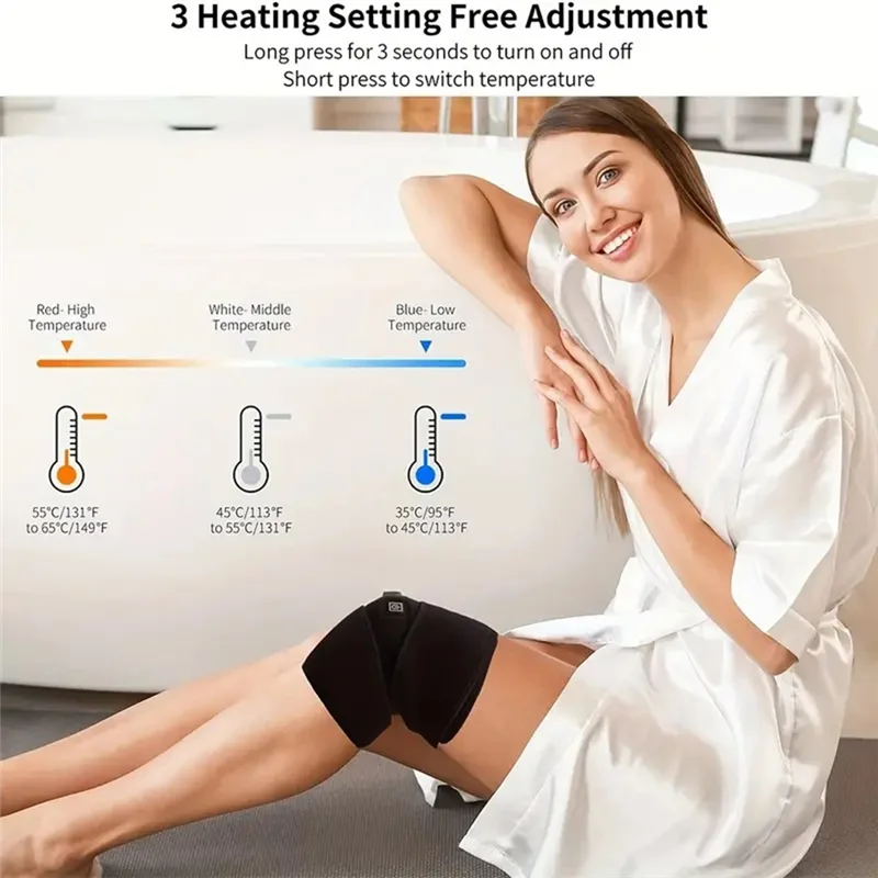 TAIGH-Heating Massager Electric For Arthritis Joint Knee Warmers Heated Knee Pad Support Brace For Old Cold Leg