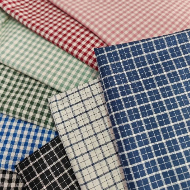 140x50cm Vintage Retro Linen Fabric Tablecloth Dress Material Grid StripedCotton for Home Kindergarten Activity Decoration