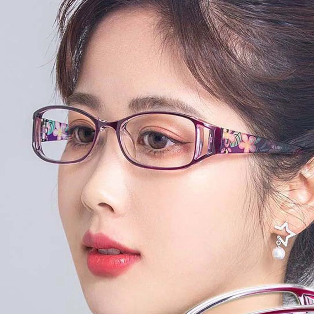 

Alloy Elderly Reading Eyewear Flower Printed PC Folding Presbyopic Glasses Japanese Style Resin Anti Blu-ray Eyewear