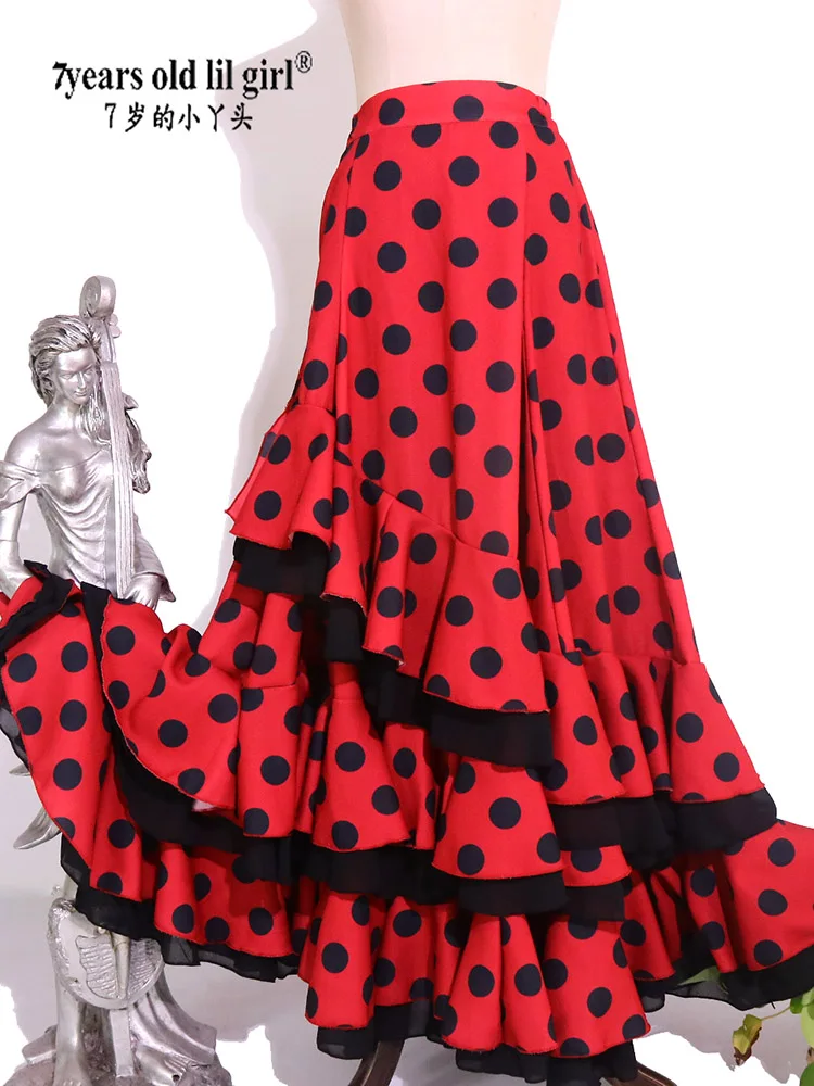 Costume da flamenco spagnolo Abito da esibizione Donna Ragazza Gyspy Sala da ballo Festival Performance Danza WeaDTT86r