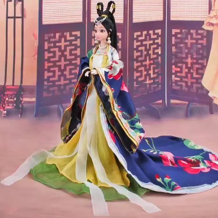 Cosplay Dress For Barbie Dolls Clothes Party Evening Dresses Traditional Chinese Ancient Beauty Costume For Barbie Kids Toys 1/6