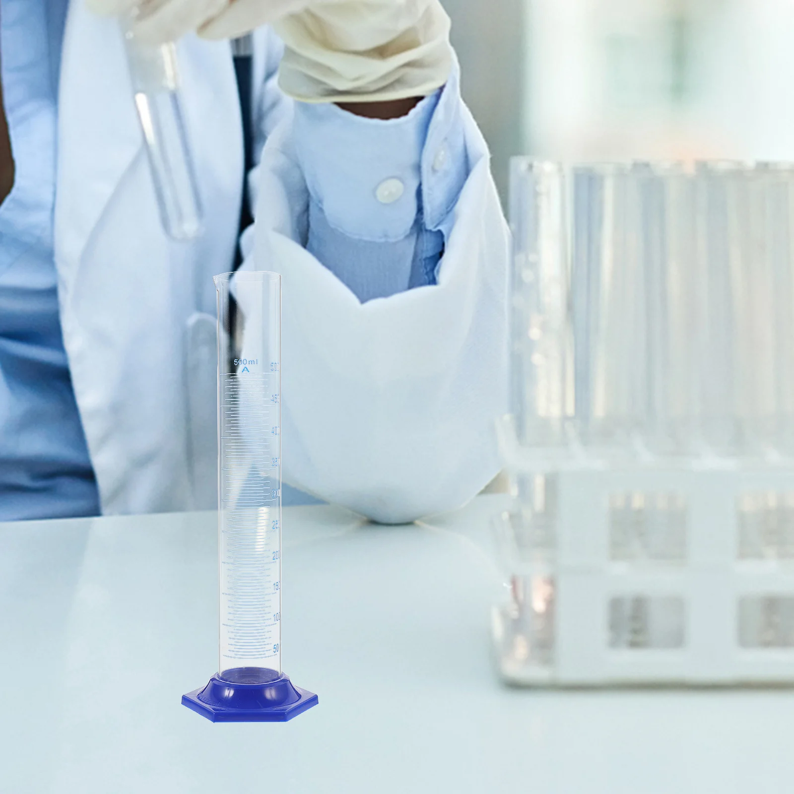 

2Pcs Glass Graduated Cylinder Dropper Set 500ml Accurate Measurement Laboratory Supplies Chemistry Equipment Stable Base Durable