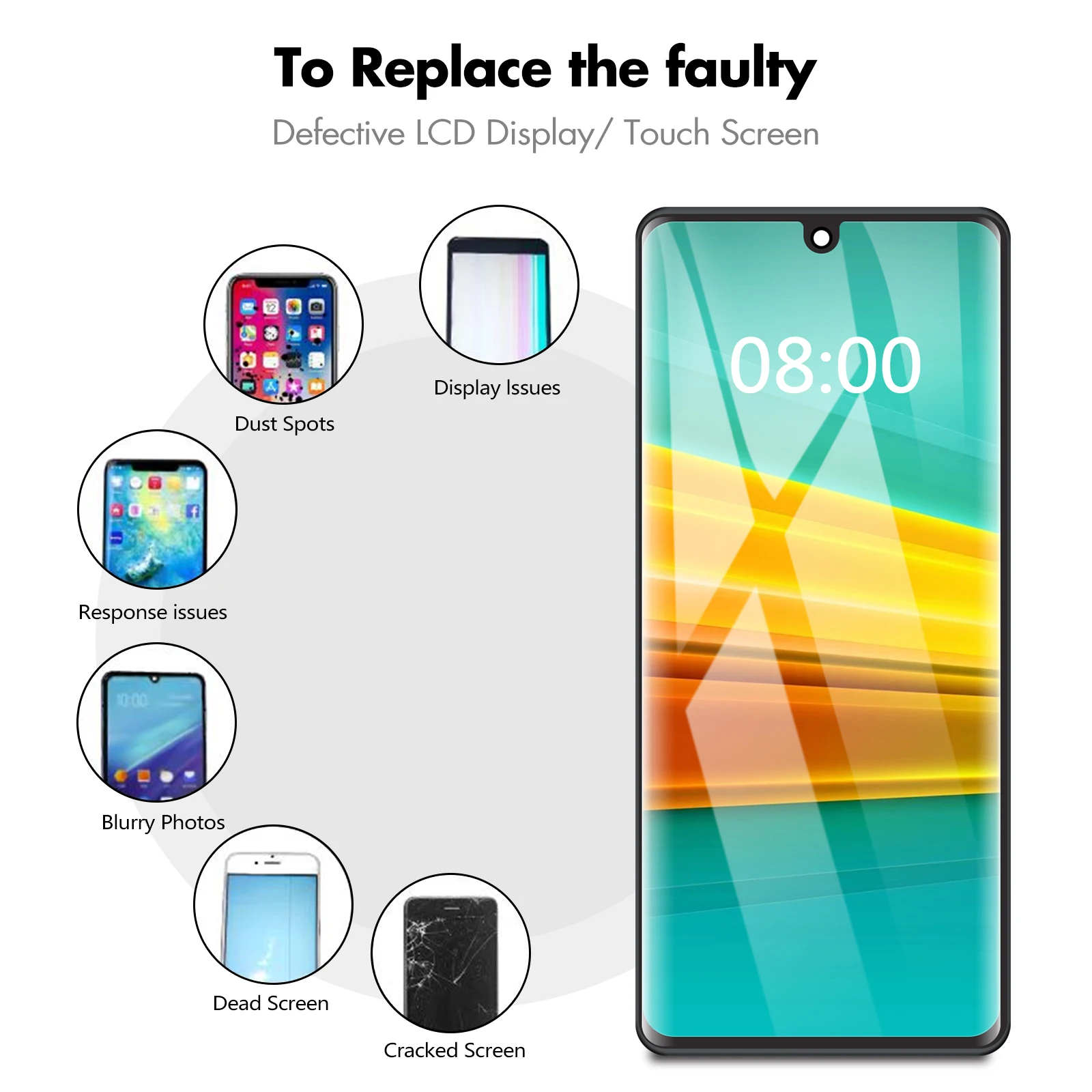 LCD Display Touch Screen Digitizer Substituição, Substituição para Huawei Honor 50, NTH-AN00, NTH-NX9, Nova 9, NAM-AL00, NAM-LX9, 6,57"