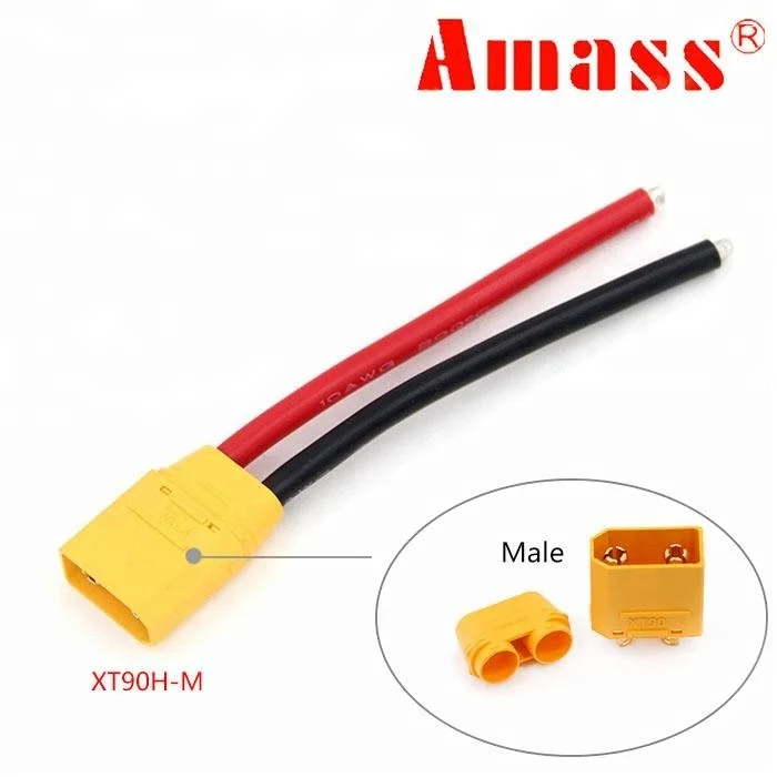 10 قطعة Amass XT90S مكافحة شرارة أنثى ذكر محول القابس سلك 10AWG 150 مللي متر RC أجزاء القوارب XT90 موصل لبطارية ليبو ضفيرة