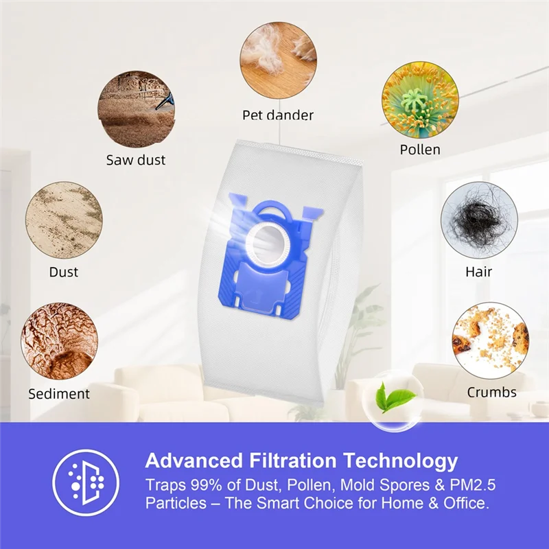 WHYY-For Electrolux S-Bag Replacement Dust Bag For FC8021/03 Vacuum Cleaner Parts Vacuum Bags