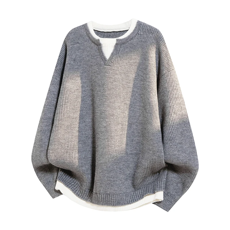 

Loose Fit Teenage Boys round Ne Knitted Sweater Trendy Twist Yarn M Long Sve Ciwalk Suitable Polyester Fiber Sweater
