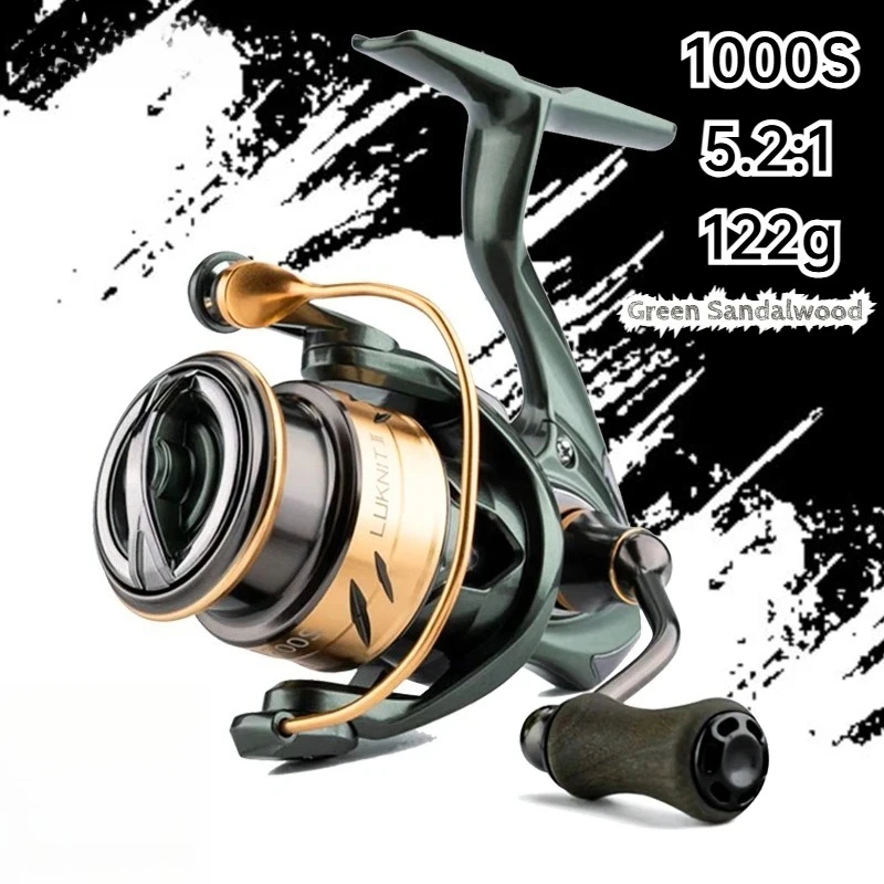 

Ultralight Carbon Spinning Reel 1000S–1200S 5.2:1 Gear Ratio 9kg Max Drag Micro Lure Fishing Reel for Freshwater Saltwater