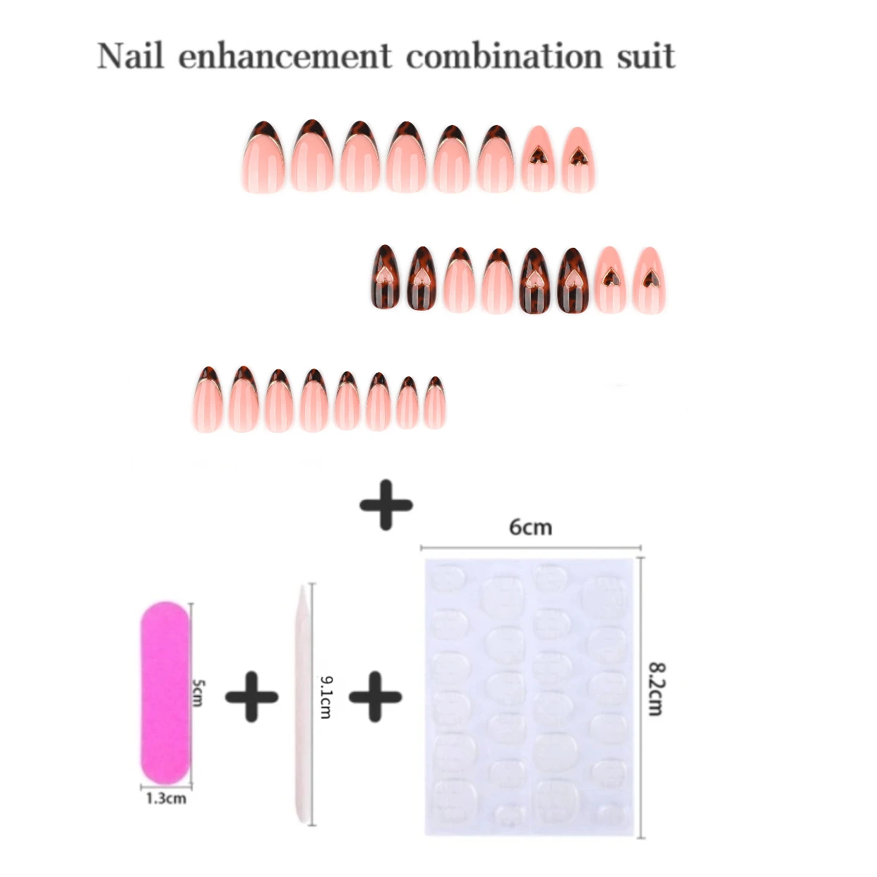 Faux ongles d'automne avec motifs léopard français, 24 pièces, Style rétro, à pression, pour manucure, couverture complète, réutilisables