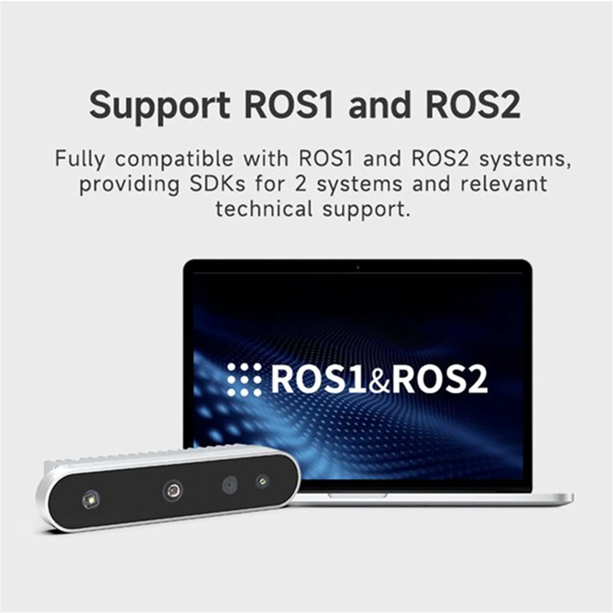 Модуль датчика камеры 3D глубины FOV 73,8 °   Поддержка ROS1 ROS2 для захвата движения, препятствий робота