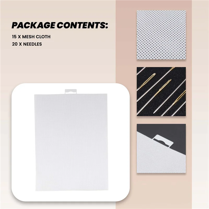A53Q-15PCS 14 عدد من صفائح القماش الشبكية البلاستيكية، قماش خياطة بلاستيكية مثقوبة، قماش شبكي بلاستيكي، متين