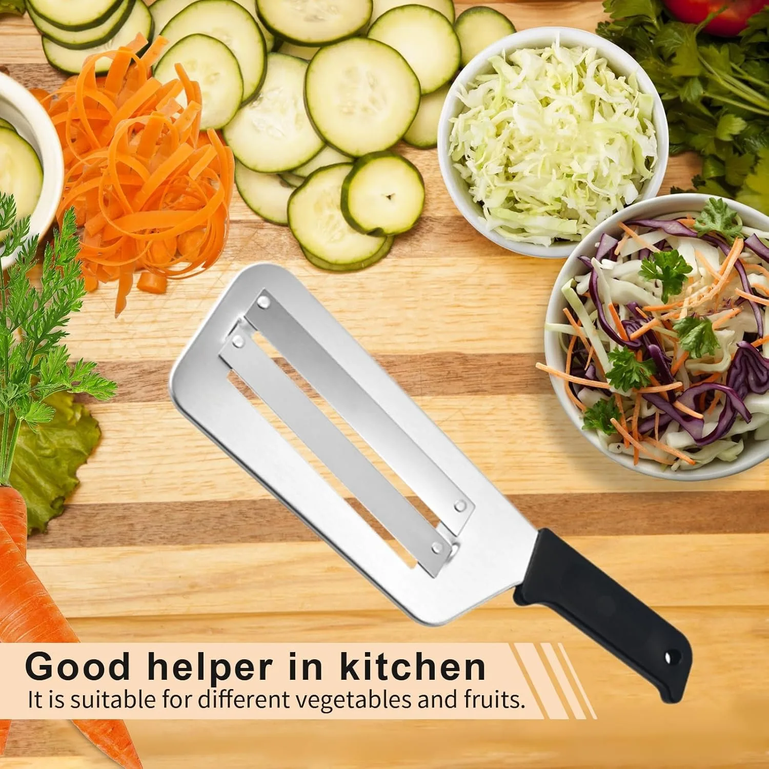 Black Cabbage Shredder for Coleslaw Sauerkraut cabbage slicer Cutter Chopper kitchen Knife Cabbage Peeler Lettuce Shredder lettuce Knife Cabbages Graters for Kitchen Fruit Vegetable Slicer Mandoline Slicers