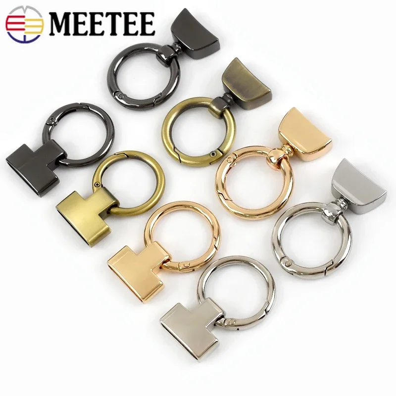 20/25mm Spring Ring Stopper Metal Buckles Keychain Screw Clip Snap Clasp for Bag O Rings Hanger Hook Hardware Sewing Accessories