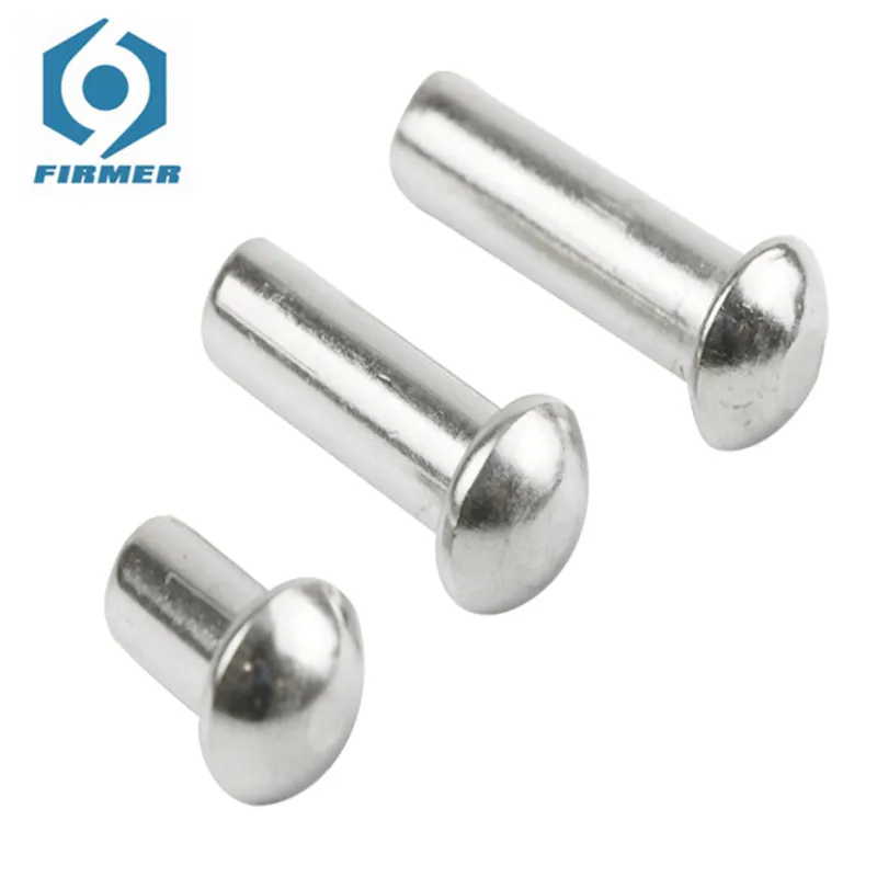 Exquisite M2 Series Multi-specification GB867 Stainless Steel 304 Semi-circular Head Solid Rivets 1000 Pieces