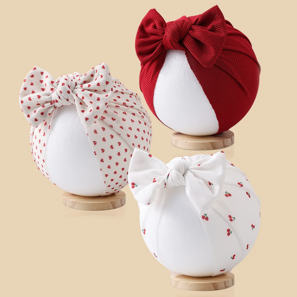 

Новые детские шапочки-тюрбаны с цветочным узором и принтами в виде сердечек, ромашек, бабочек и медведей для новорожденных, малышей, мальчиков и девочек, 2025 год