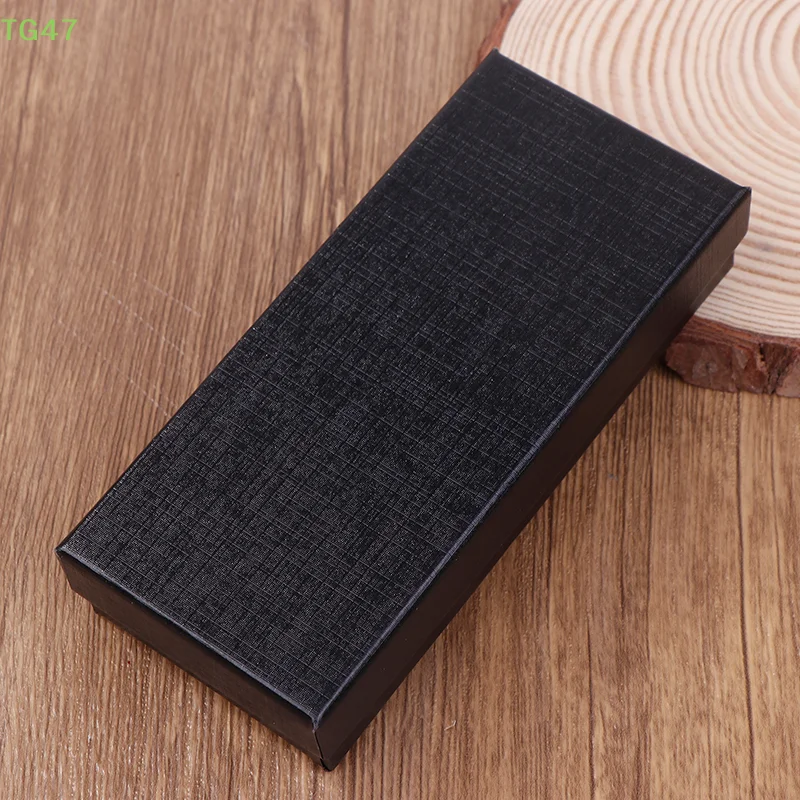 【EL】1 Pcs Black Rectangle Container Watch Box Travel Watches Jewelry Paper Boxes Gift Cases With Sponge