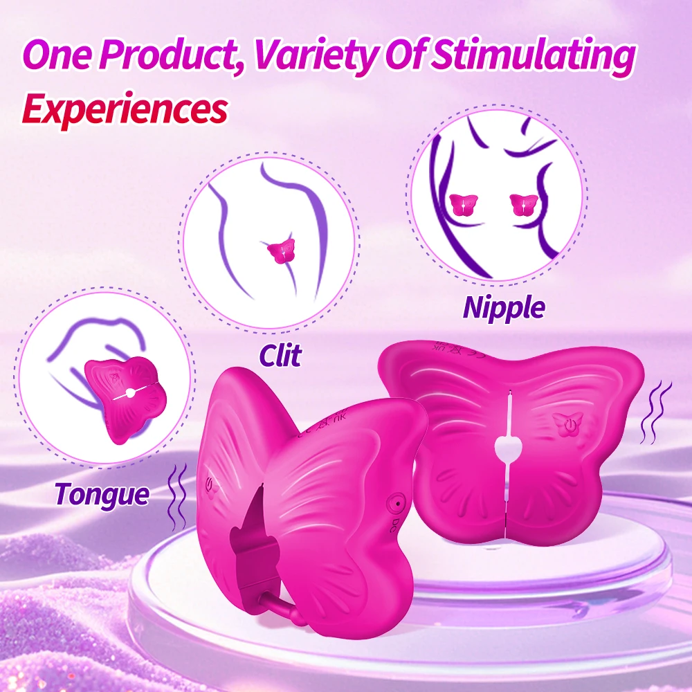 Clit Vibrator Nipple Stimulator with 10 Vibration Silicone Sex Toys for Women view 3