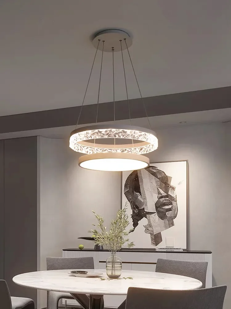 Modern Led Round Ring Ceiling Chandelier Remote Control Pendant Lamp Living Dining Room Bedroom Home Decor Hanging Light Fixture