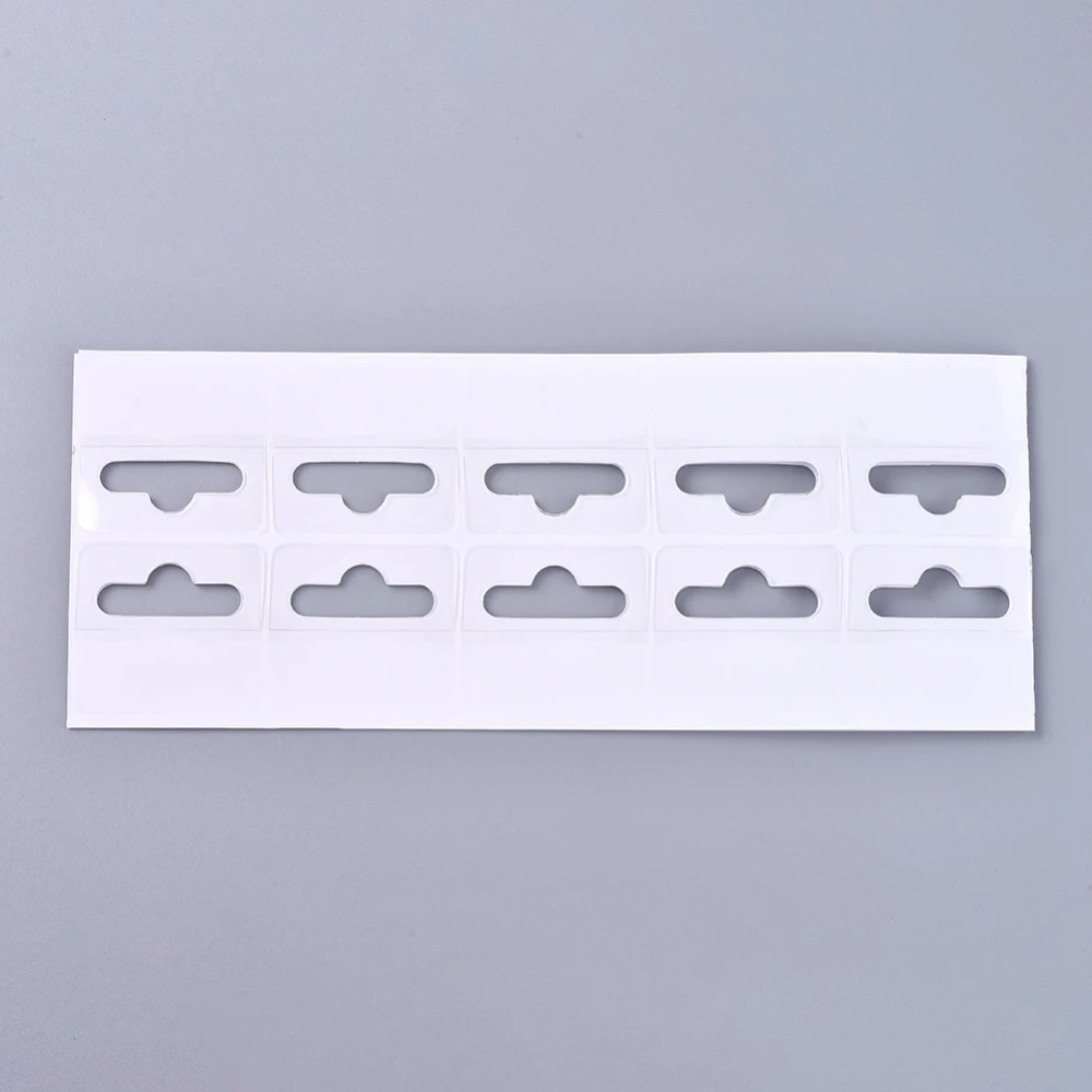 Imagem -02 - Euro Slot Buraco Tabs Dobrável Transparente Pvc Auto Adesivo Pendurar Tabs Display Tabs para Loja Exibição de Varejo 42x45x0.3 mm 1000 Peças