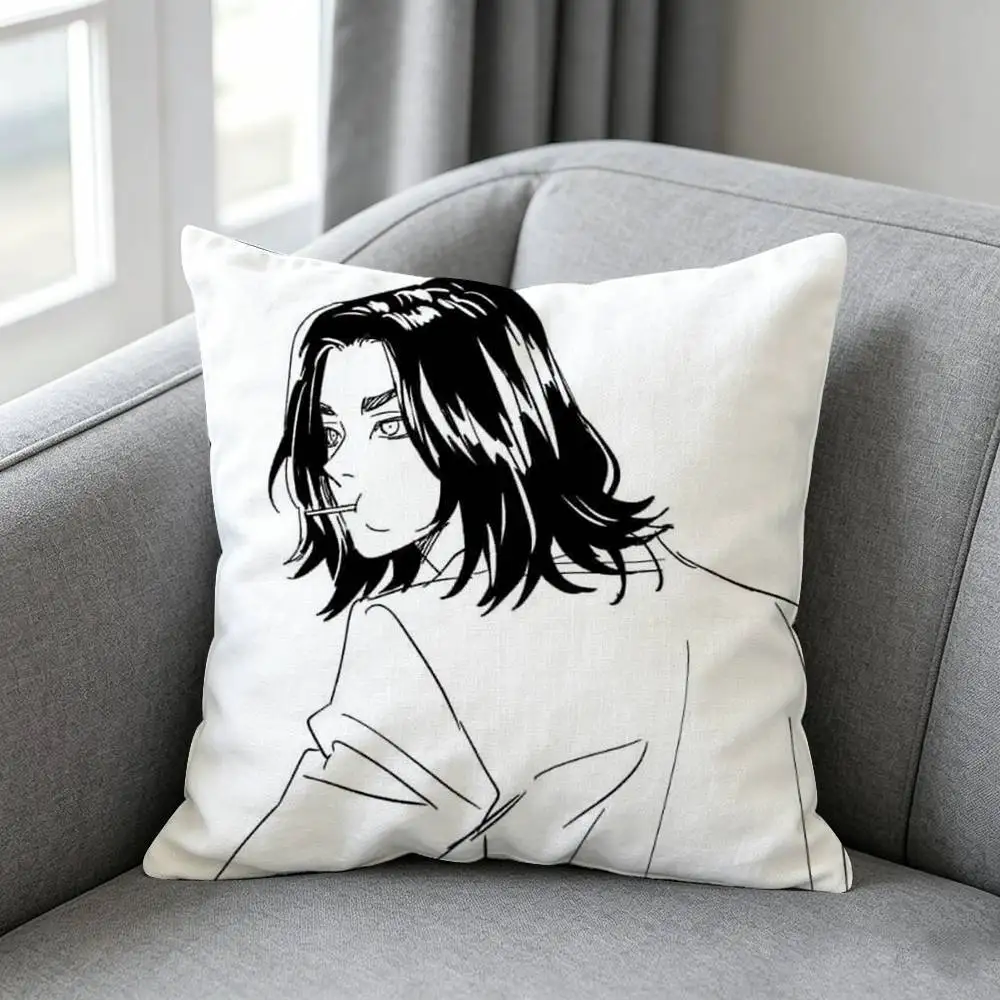 Baji Keisuke T-Tokyo Revengers-s Pillow cover Simple solid color design Surprise For Multiple Bedroom Styles.
