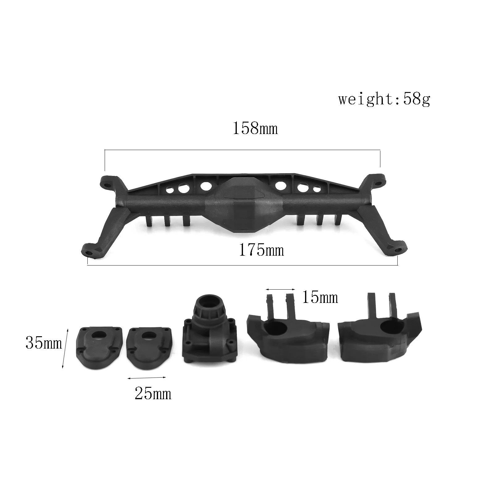 Plastic Currie F9 Portal Axle Housing Set Durable Front‑Rear for Axial Capra UTB10 1.9 UTB 1/10 RC Crawler Car