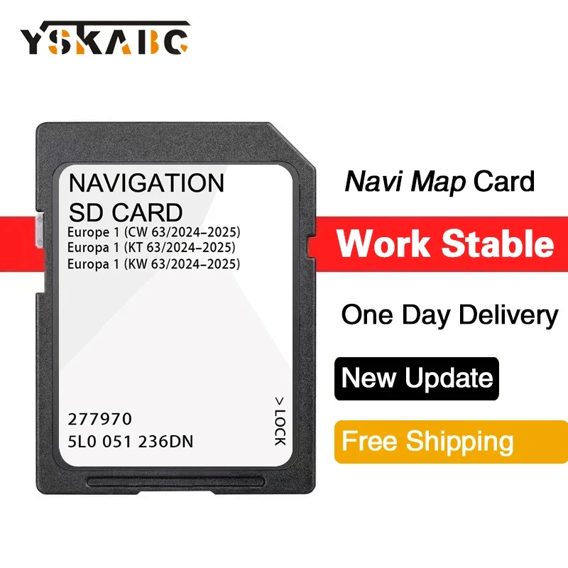 

for Skoda A1 32GB MIB2 Navi SD Card Europe 5L0051236DN 2024-2025 Discover GPS Card Fit For Octavia III (5E)