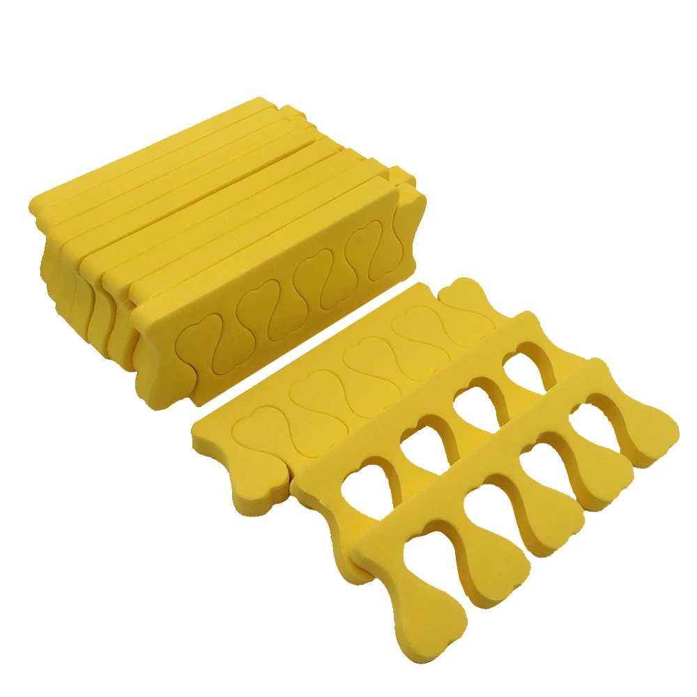 100 個スポンジつま先セパレーター黒オレンジ紫ローズ白黄色ネイル用品陥入爪治療装置ペディキュアツール