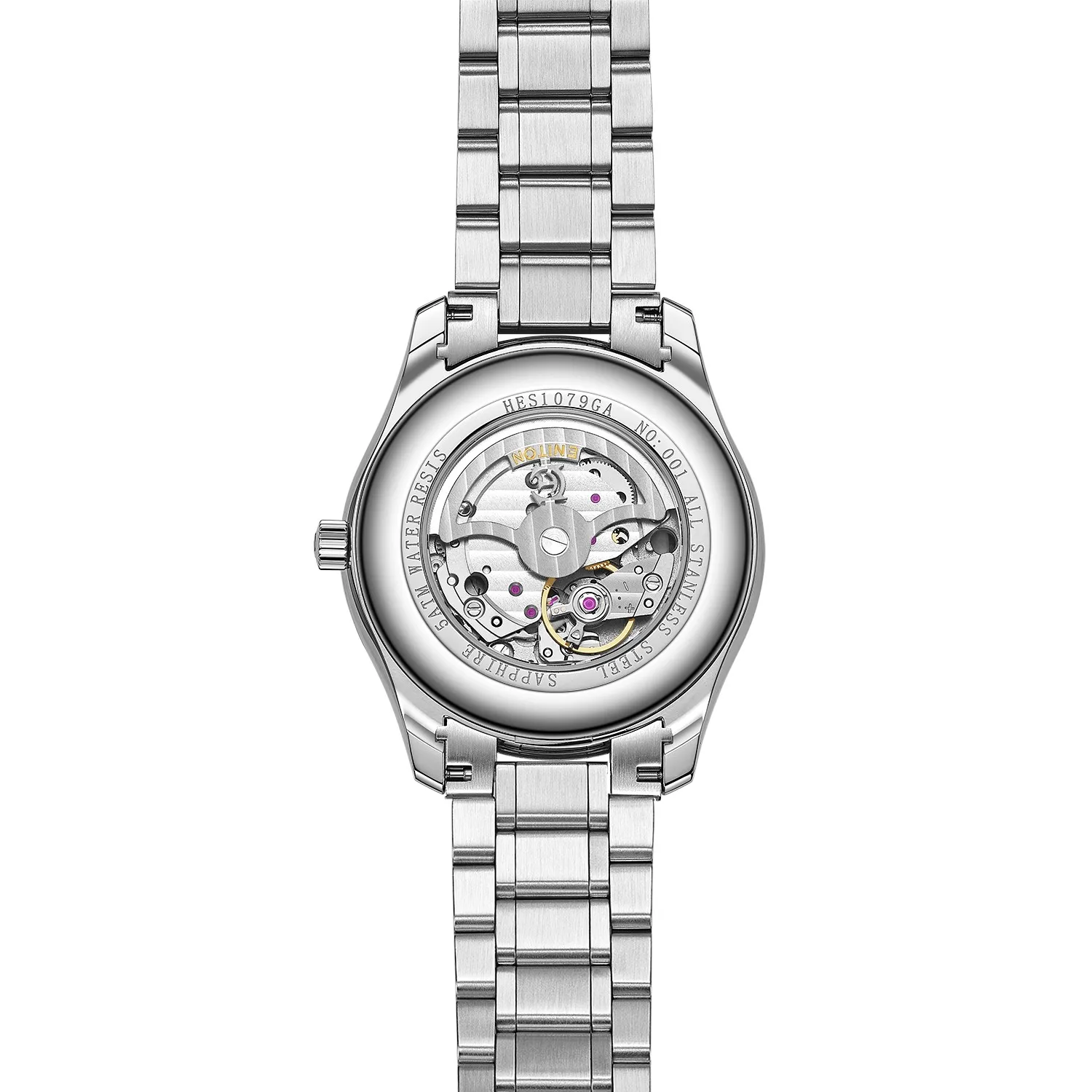 Eniton relógios de pulso mecânicos aço inoxidável 316l 8215 movimento relógio automático à prova dwaterproof água pulseira fecho homem relógios luxo