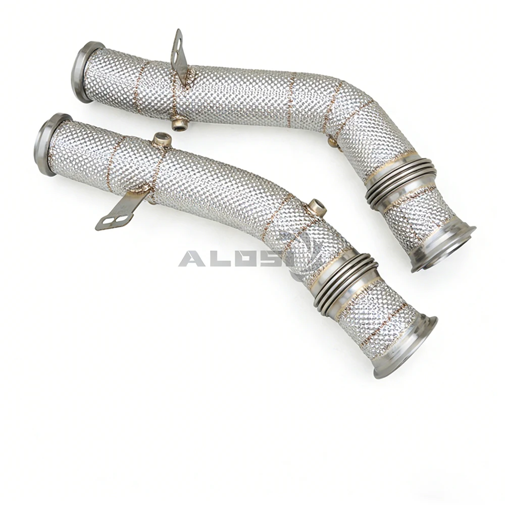 Stainless Steel Free Flowing Downpipe for Mercedes AMG C43 E43 E400 3.0T 2016-2021 Insulated Protection for Enhanced Performance