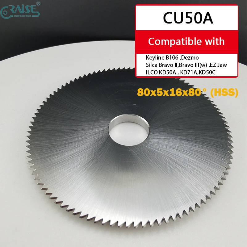 

RAISE HSS Cutter Compatible with SILCA CU50A Silca Bravo II Keyline Dezmo 106 ILCO KD50A KA71A Key Machines