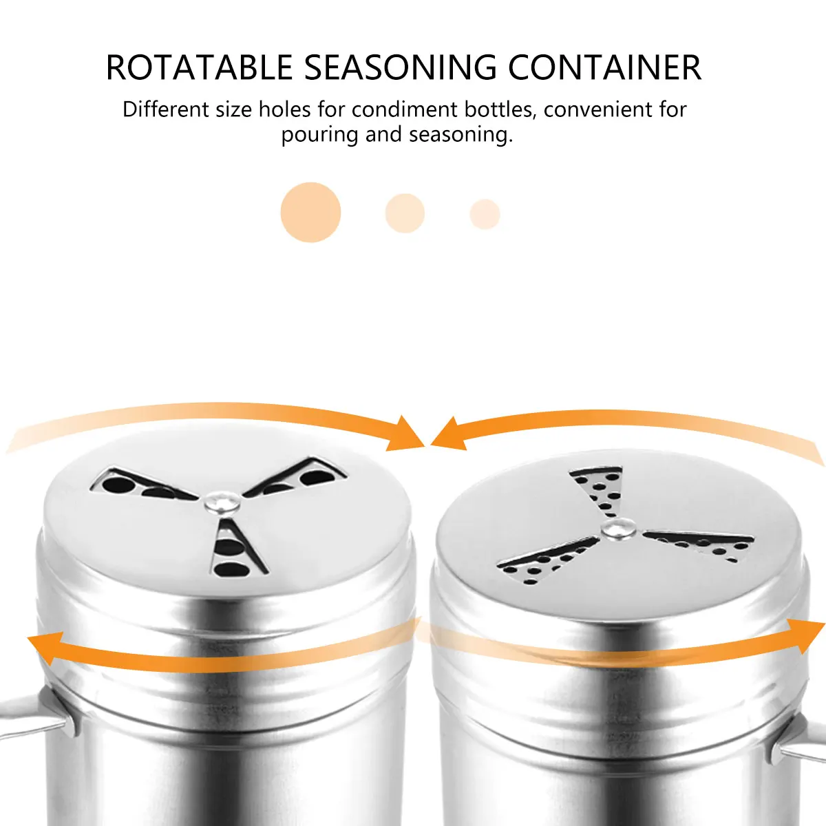 

4 pcs Portable Condiment Set Seasoning Bottles Sturdy Rustless Chili Containers Rotatable Spice Storage For Home Camping