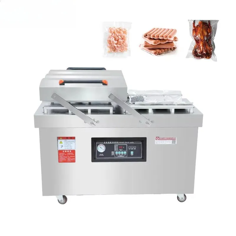 Double Chamber Vacuum Packaging Machine Bread Fruits Vegetables Grain  Sealing Vacuum Machine