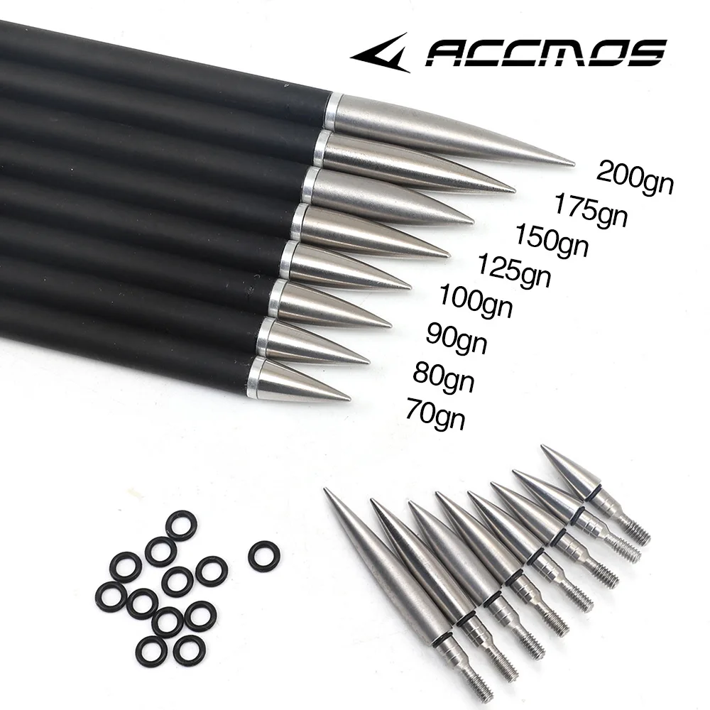 

12 шт. 70/80/90/100/125/150/175 зернистая тренировочная искусственная стрела наконечники из нержавеющей стали для стрельбы из лука 200 мм